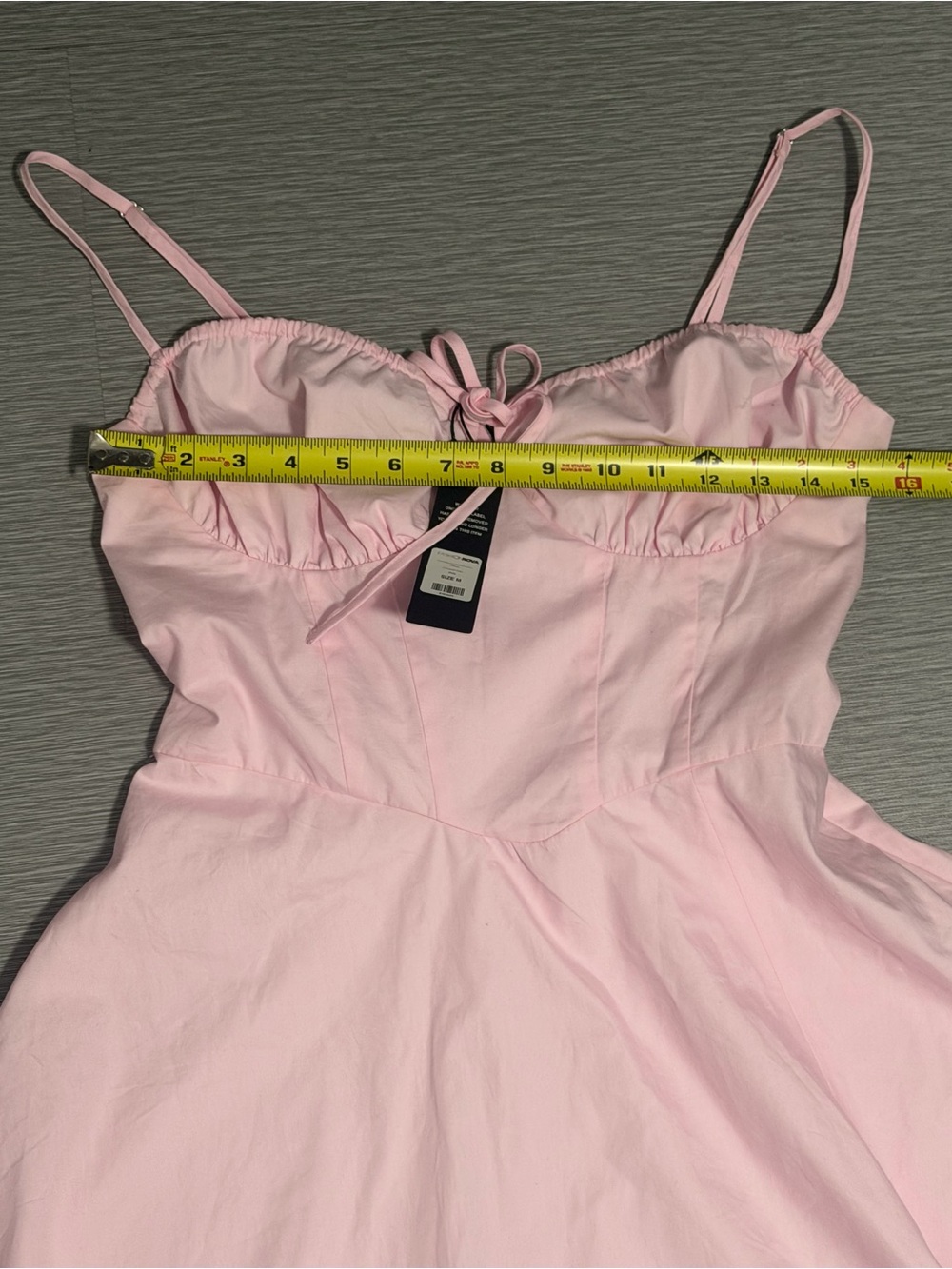 Fashion Nova Oh Darling Poplin Midi Dress Pink Corset Lace Up NWT M - Picture 6 of 15